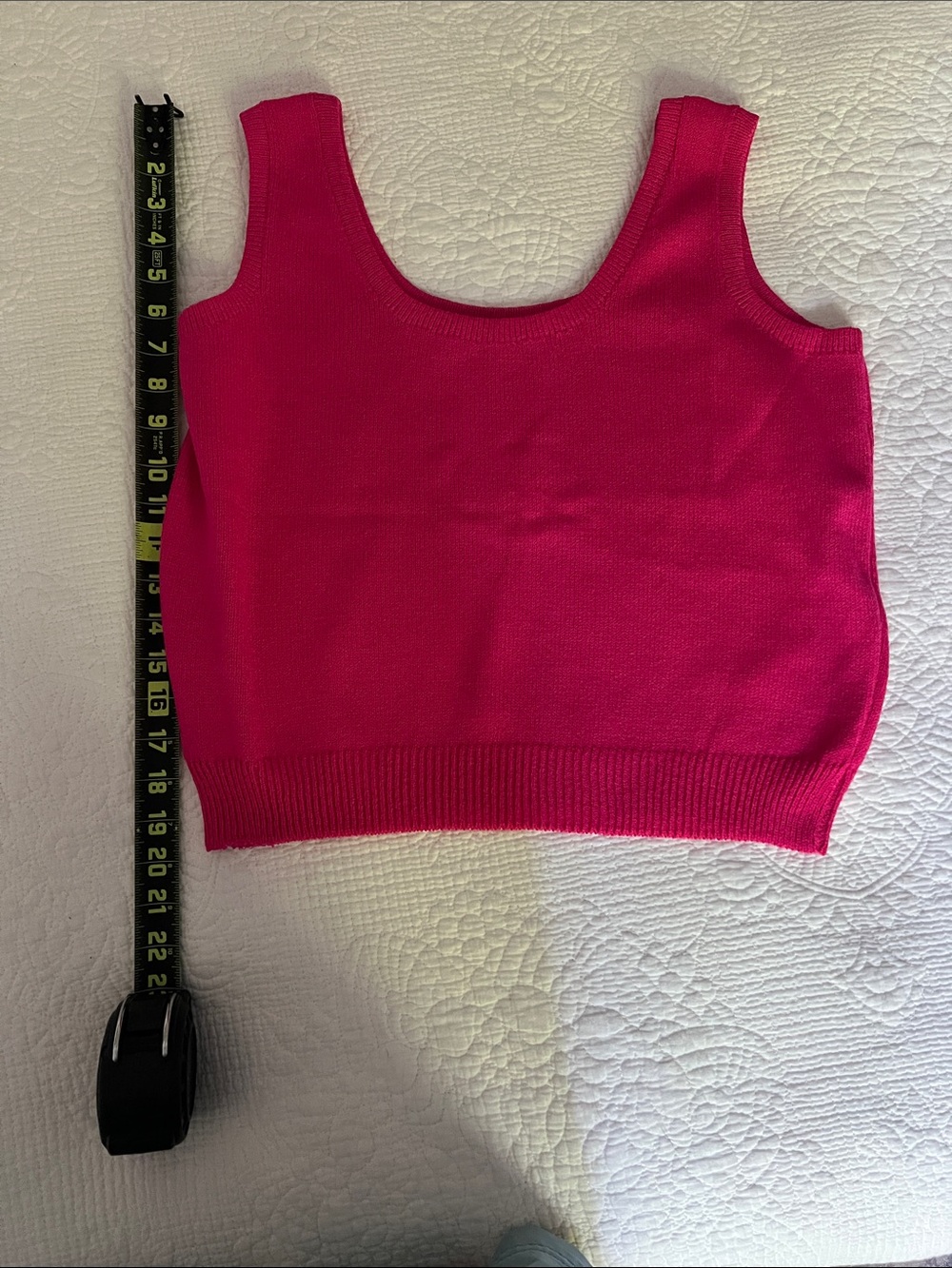 St John knit raspberry pink tank size M - Picture 6 of 6